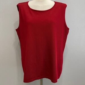Jones Studio Separates Top Size 1X Red Sleeveless